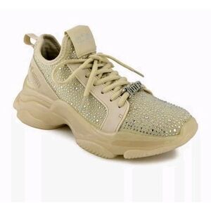 Juicy Couture Adana rhinestone chunky sneakers in a tan / natural Size 8